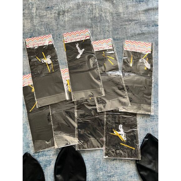 All Black DIY Tissue Paper Tassel Garland Large Balloon Party Supplies - Picture 2 of 7